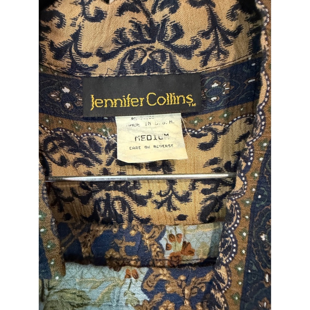 Vintage Jennifer Collins 2 Piece Rayon Skirt Set Artsy Boho - Picture 3 of 7